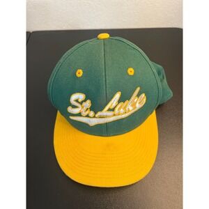 St. Luke Hat Green Yellow Champro HC4 Small Snapback Baseball Cap Hat